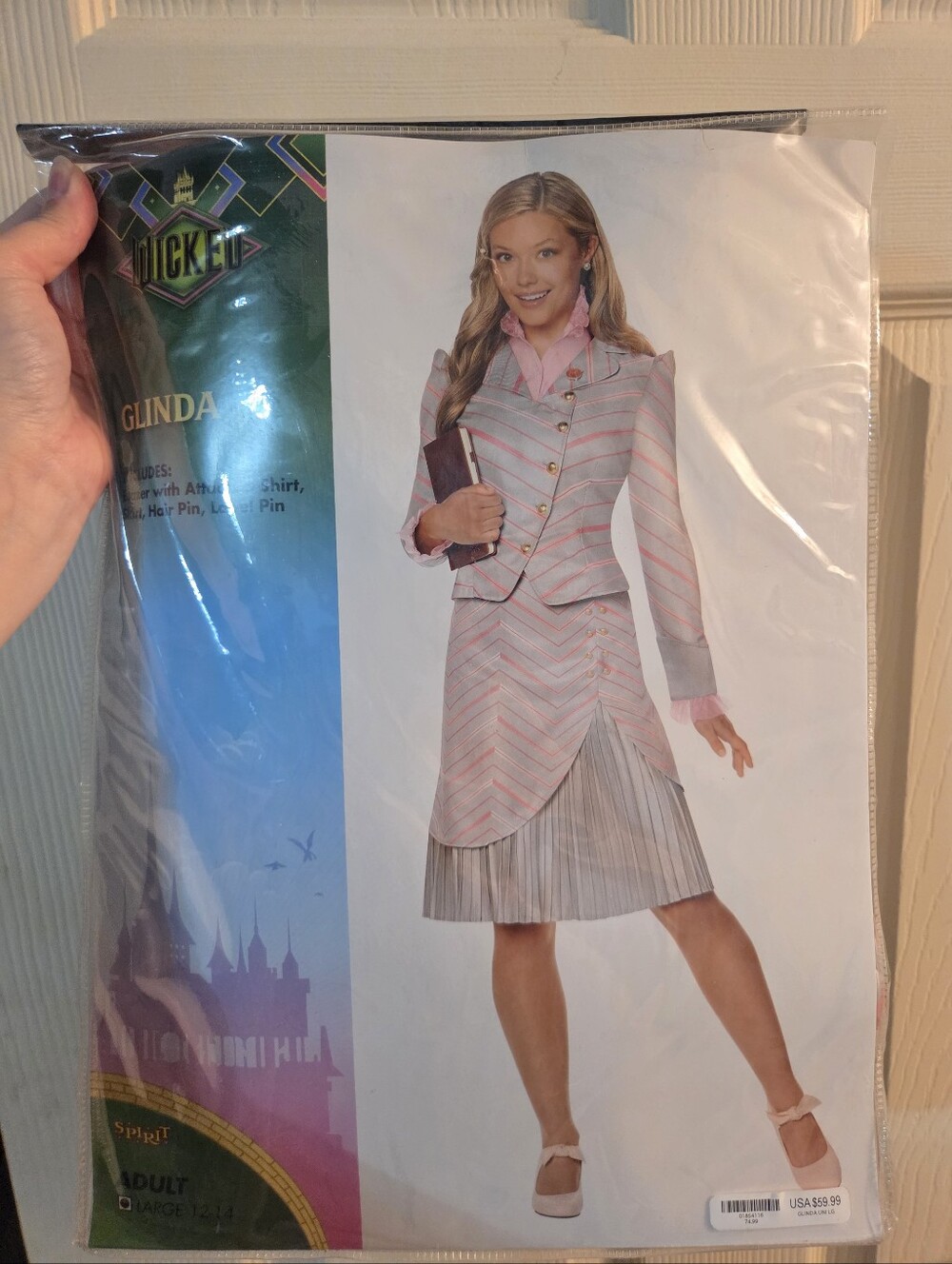 Wicked Glinda School Uniform Costume, Size Large